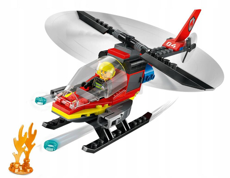 LEGO CITY 60411 STRAŻACKI HELIKOPTER RATUNKOWY zestaw klocków dla dzieci +5
