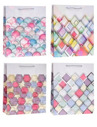 Torebka ozdobna 26x32x10cm hot-stamp mix ROZETTE