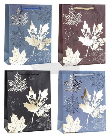 Torebka ozdobna 26x32x10cm hot-stamp mix ROZETTE