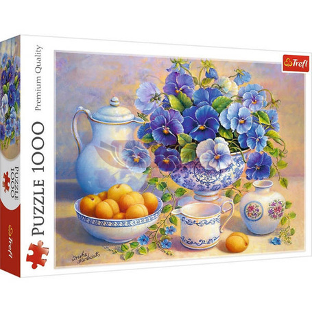 Puzzle 1000 elementów - Niebieski bukiet
