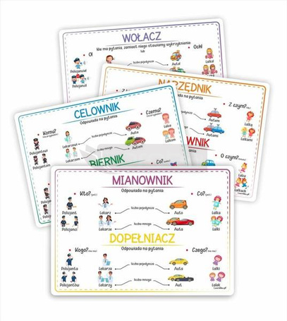 Plansze edukacyjne A4 - Przypadki 4 karty