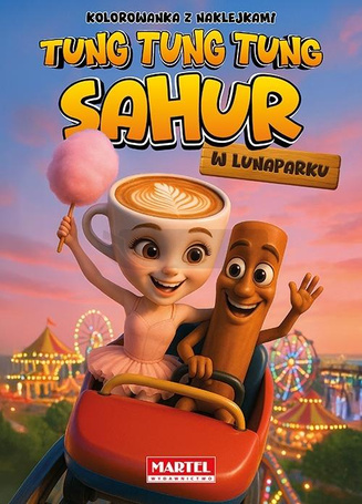 Tung Tung Sahur w lunaparku z naklejkami