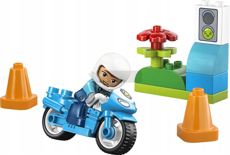 KLOCKI LEGO DUPLO 10471 Niebieski motocykl policyjny, zestaw dla dzieci +2