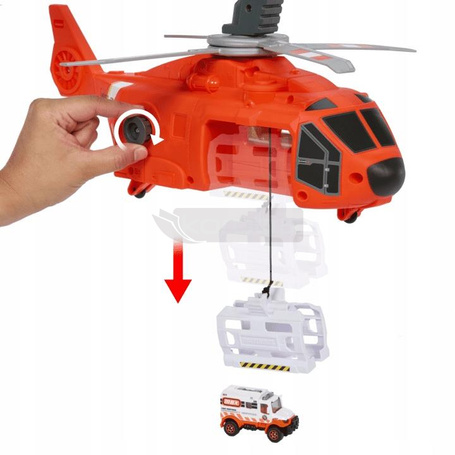 MATCHBOX ACTION DRIVERS Prawdziwe Przygody Helikopter Ratunkowy + autko HXM74