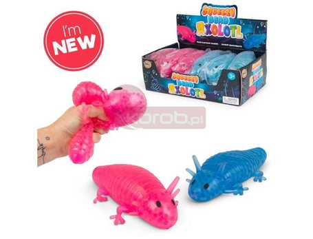 Gniotek axolotl z kuleczkami MIX