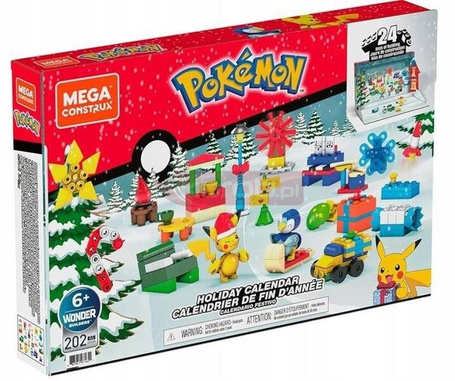 MEGA CONSTRUX POKEMON KLOCKI kalendarz adwentowy, dla dzieci +6 lat GYG99