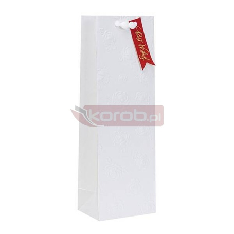 Torebka ozdobna na butelkę 12x36x9cm mix ROZETTE