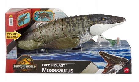 JURASSIC WORLD DINOZAUR Atak paszczą Mozazaur duża figurka 65cm JCH00