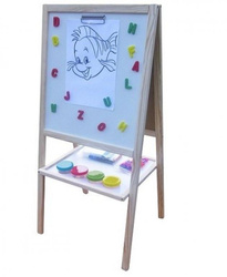 Tablica z kubkami na farbę i klipsami naturalna