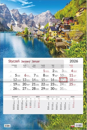 Kalendarz 2026 jednodzielny Miasteczko