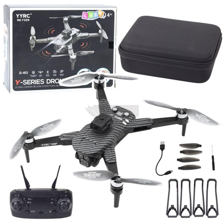 Dron Y329 kamera HD WI-FI światło LED czarny