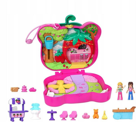 LALKA POLLY POCKET PIESEK TRUSKAWKOWY MIŚ zestaw do zabawy dla dzieci +4 HRD35
