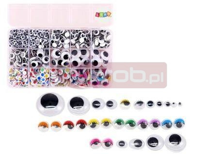 Zestaw oczek samoprzylepnych + organizer 750szt