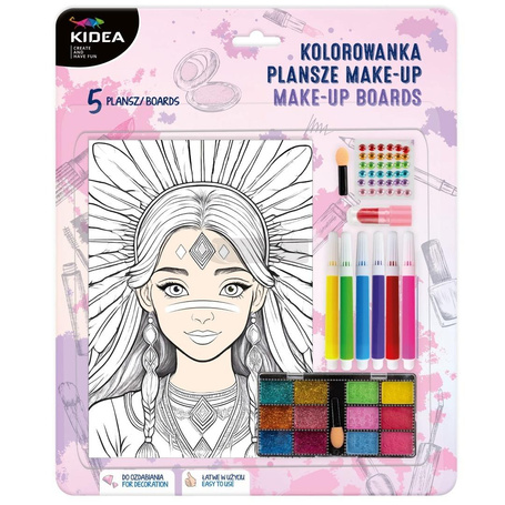 Kolorowanka plansze make-up KIDEA