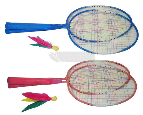 Badminton krótki z lotką z piórkiem MIX