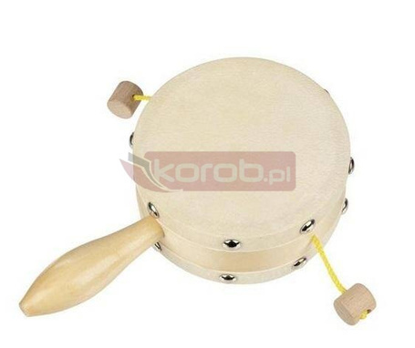 Bębenek naturalny z koralikami