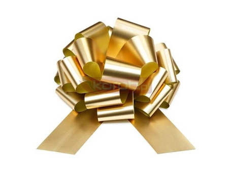 Kokarda dekoracyjna DIY jasny złoty 30cm