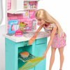LALKA BARBIE KUCHNIA PIECZENIE zestaw do zabawy z dwiema lalkami HJY94