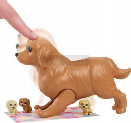 Lalka Barbie narodziny piesków HCK75