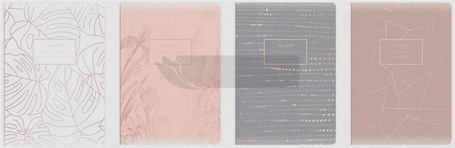 Zeszyt A5/60K kratka Metallic Rose Gold (10szt)
