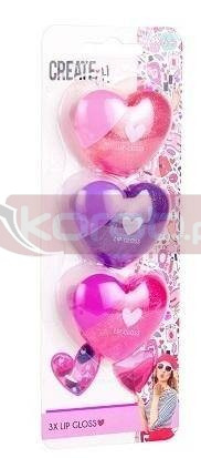 Balsam do ust Love&heart serca 3szt CREATE IT!