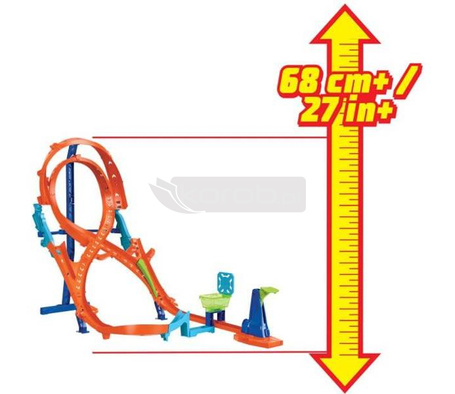 HOT WHEELS ZESTAW PIONOWY TOR ÓSEMKA SALTO + autko HMB15