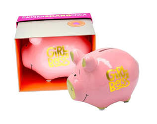 Skarbonka mała świnka Girl boss