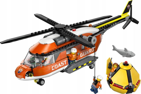 LEGO CITY 60503 Helikopter straży przybrzeżnej zestaw klocków dla dzieci +7