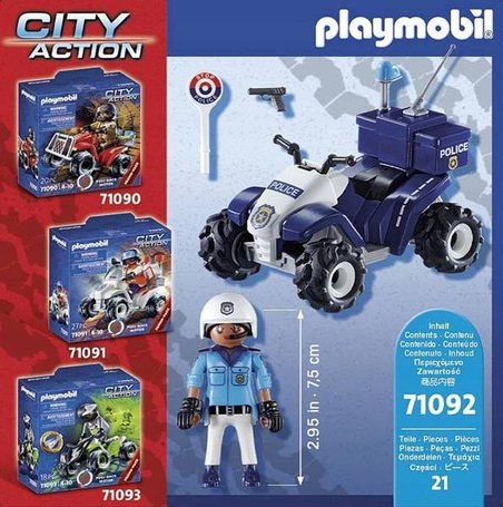 PLAYMOBIL City Action 71092 Policyjny Speed Quad