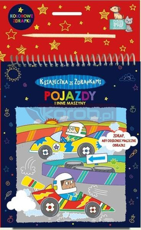 Książeczka z wydrapywanką - pojazdy i inne maszyny