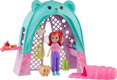 LALKA POLLY POCKET NAMIOT MISIOWY GLAMPING zestaw do zabawy dla dzieci +4 l JCC31