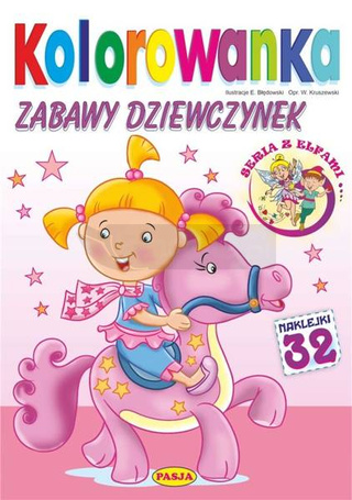 Kolorowanka. Zabawy dziewczynek