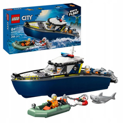 LEGO CITY 60456 POŚCIG ŁODZIĄ POLICYJNĄ zestaw klocków dla dzieci +6 lat