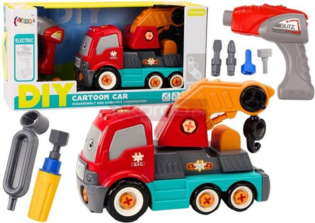 Ciężarówka z hakiem do skręcania DIY pomarań dźwig