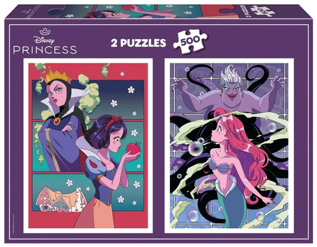 Puzzle 2x500 Królewna Śnieżka / Mała Syrenka