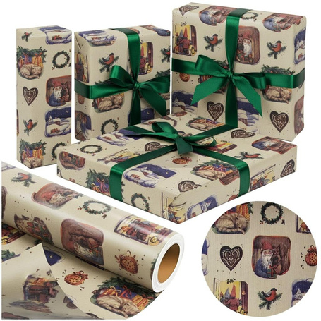 Papier kraftowy Retro Christmas X-Strong 38cmx20m