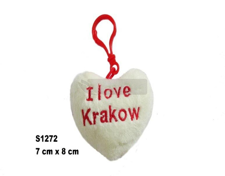 Brelok serce I love Kraków