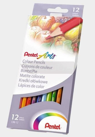 Kredki ołówkowe 12 kolorów PENTEL