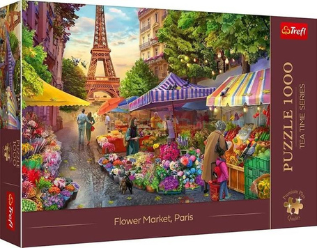 Puzzle 1000 Targ kwiatowy, Paryż TREFL