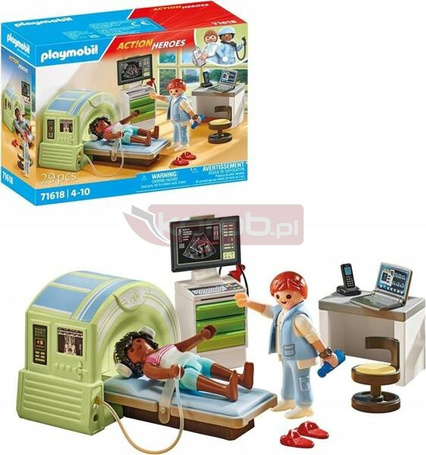 PLAYMOBIL ACTION HEROES 71618 PACJENT REZONANS zestaw dla dzieci +4 lata