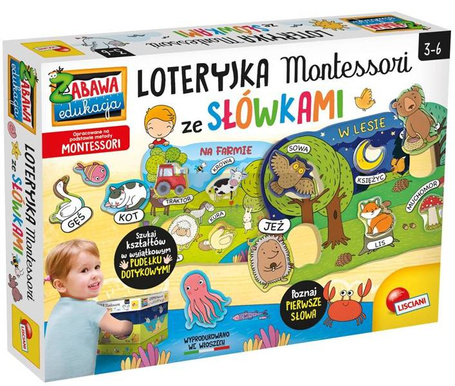 Loteryjka Montessori ze słówkami