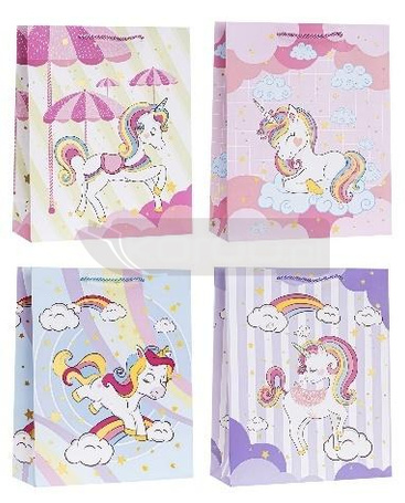 Torebka ozdobna 26x32x10cm hot-stamp mix ROZETTE