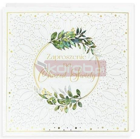 Zaproszenie Chrzest 5szt