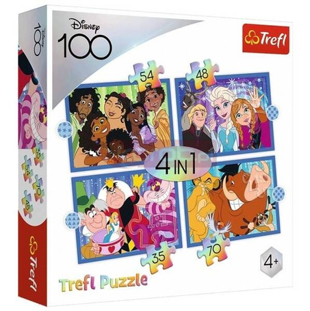 Puzzle 4w1 Wesoły świat Disneya