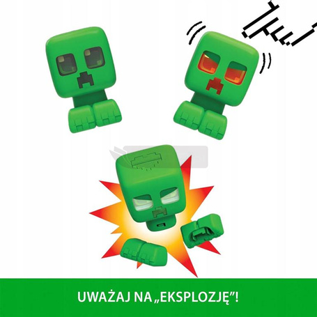 MINECRAFT CREEPRE figurka interaktywna ze światłem, dźwiękiem JGX49