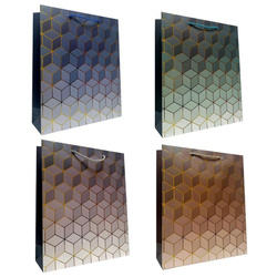 Torebka prezentowa uniwersalna L kwadraty mix