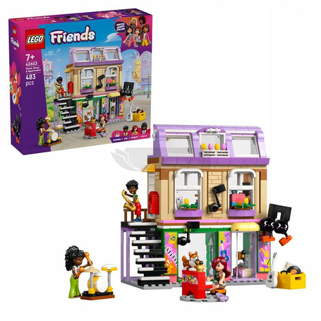LEGO FRIENDS 42653 SKLEP MUZYCZNY I MIESZKANIE zestaw klocków dla dzieci +7