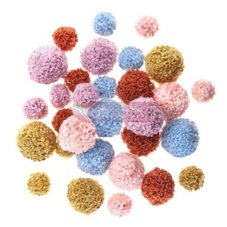 Pompomy pluszowe Teddy 30szt