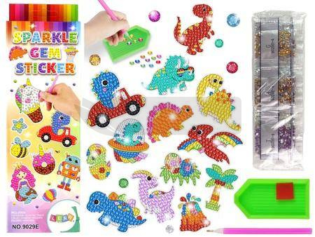 Naklejki haft diamentowy dinozaury