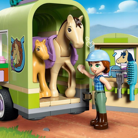 KLOCKI LEGO FRIENDS 42695 Przyczepa z koniem i źrebaczkiem, zestaw +7 lat